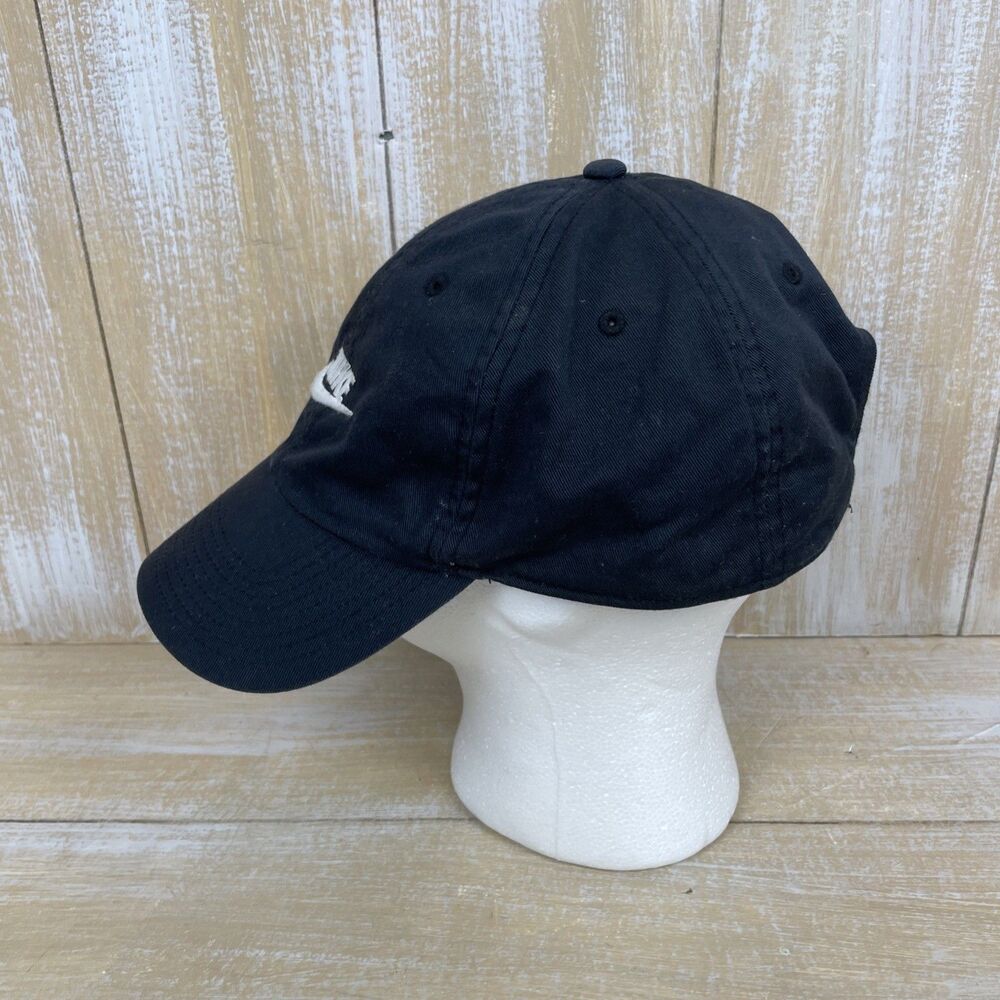 Nike Club Unstructured Futra Wash Strapback Hat Adult M/L Navy Black Cap - Picture 3 of 9